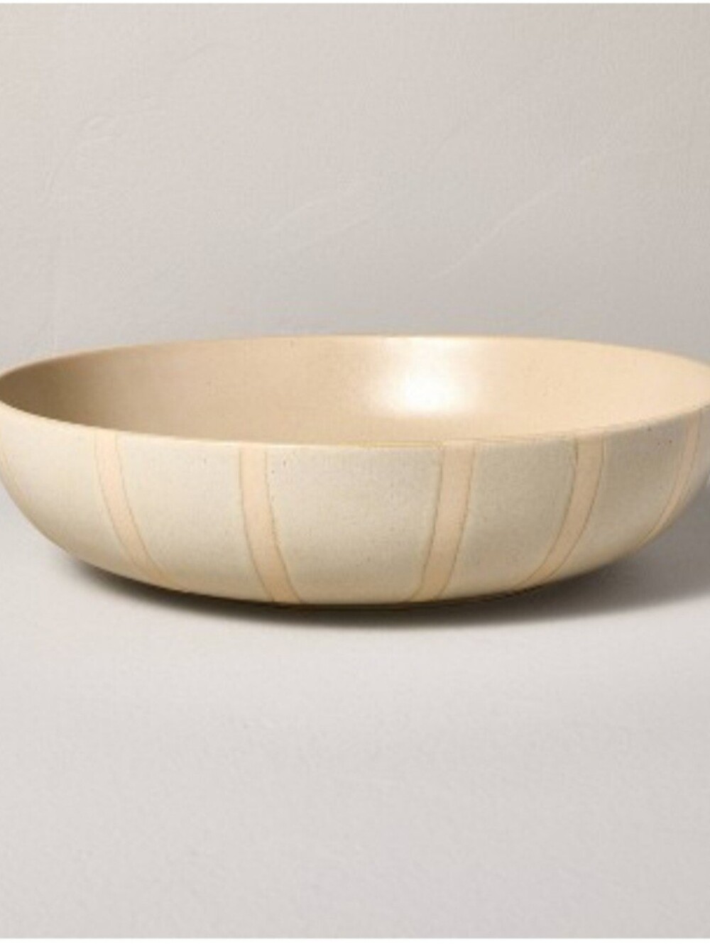 12.5"x5" Ceramic Decorative Bowl Sour Cream - Hearth & Hand with Magnolia